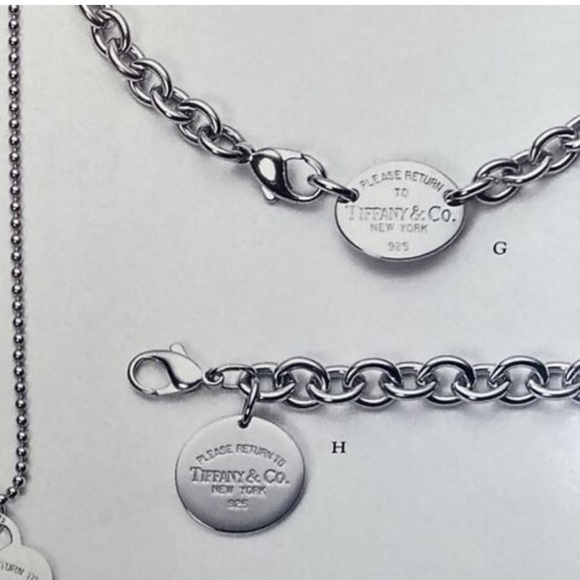 Return to Tiffany Sterling Silver Oval Tag Choker - Picture 3 of 6
